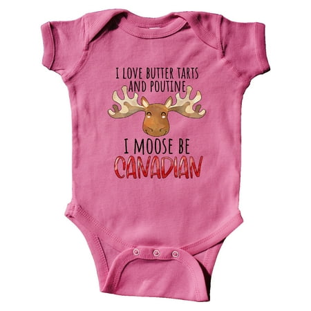 

Inktastic I Love Butter Tarts and Poutine I Moose Be Canadian Pun Gift Baby Boy or Baby Girl Bodysuit