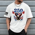 thumbnail image 2 of Mens Patriotic Shirts American Flag Patriotic T-Shirt Independence Day Graphic Tee Tops (White,S), 2 of 6
