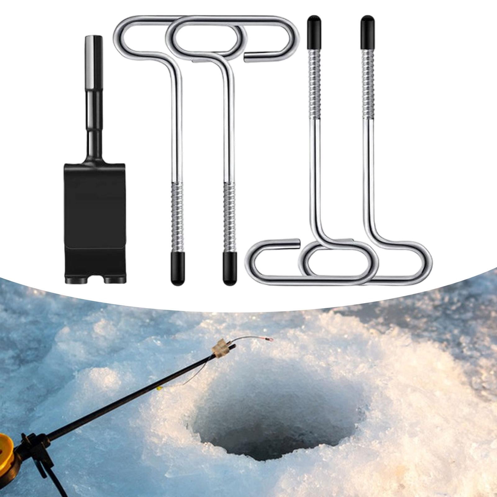 QccHieUs Ice Anchor Drill Adapter Kit Ice Anchor Tools for Setting up Ice Fishing Shelter