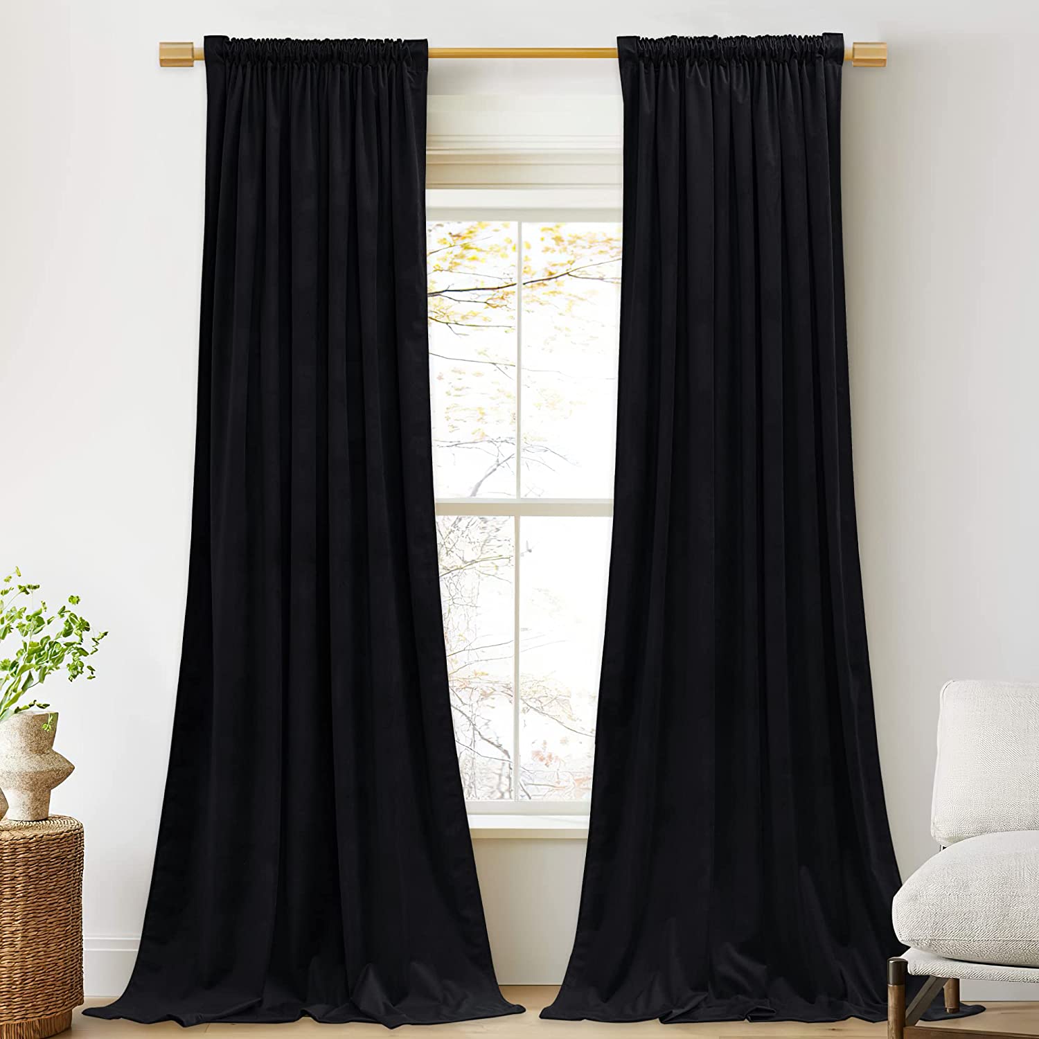 Semi Sheer Curtains 108 Inches Length For Windows Sunlight Filering ...