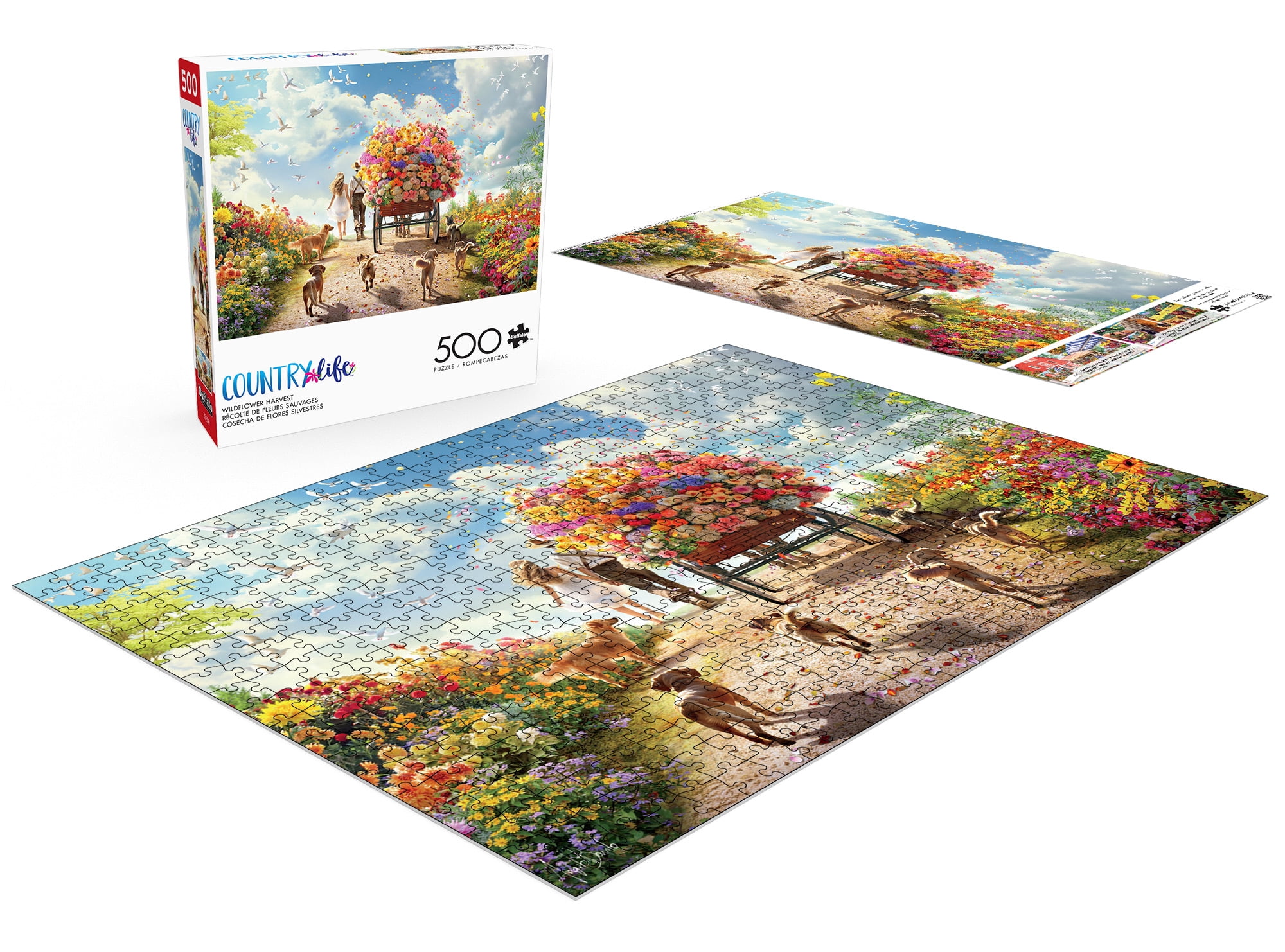 Buffalo Games Country Life Wildflower Harvest 500-Piece 21.25 x 15 inch Interlocking Jigsaw Puzzle for Adults Ages 14-99
