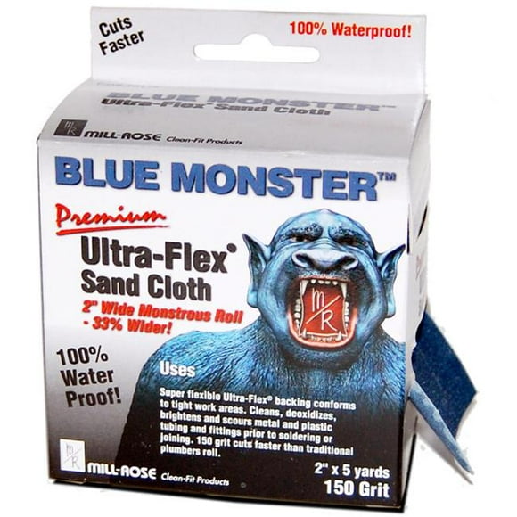 Blue Monster 4000197 5 yards x 2 in. 150 Grit Mill Rose Ultra-Flex Aluminum Oxide Sanding Cloth