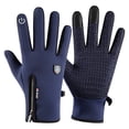 thumbnail image 2 of Guantes de ciclismo para deportes al aire libre, cálidos, con forro polar, con cremallera antideslizante, impermeables, a prueba de viento, para otoño e invierno, para hombres y mujeres, 2 of 4