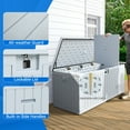 thumbnail image 4 of Dextrus Outdoor 230 Gallon Weatherproof Deck Box with Adjustable Partition, Grayish-White, 4 of 7