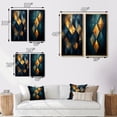 thumbnail image 4 of Designart "Navy Blue Diamond Rising Retro II" Modern Geometric Framed Wall Art Set Of 2 - Modern Gold Frame Gallery Set For Office Decor, 4 of 6