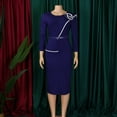 thumbnail image 6 of Women's Bodycon Pencil Dress Church Teacher Office Work Sheath Suiting Dresses, 6 of 8