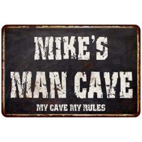 MIKE'S Man Cave Black Grunge Sign Home Decor Gift Cave Funny 208120004092