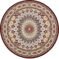 thumbnail image 2 of Rugs.com Rabia Collection Rug – 10' Round Burgundy Low Rug Perfect For Kitchens, Dining Rooms, 2 of 9