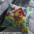 thumbnail image 3 of Cardinal Bird Fabric By The Yard,Wooden Bird House Upholstery Fabric,Botanical Rustic Protect Nature Decorative Fabric,Butterfly Flower Bird Farmhouse Indoor Outdoor Fabric,2 Yards, 3 of 5