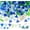 Blue Series, variant on About 417 count Frosted Beads Kit, 300 count Flower and Leaf Beads 87 count Round Glass Beads 30 count Brass Ball Pins Making Supplies Kit for Earring Bracelets Making