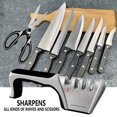 thumbnail image 3 of Zshan Knife Sharpener, Professional 4-Stage Manual Sharpener for Sharpening Kitchen Knives and Scissors with Cut Protection Gloves for Chef and Home - Gray, 3 of 5