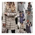 thumbnail image 3 of Abrigo De Lana De Cuadros Para Mujer, 3 of 6