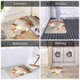 thumbnail image 5 of Pofeuu Relaxing Cat With Tea Print Flannel Doormats Rug16"x24"Rug Washable Doormats Indoor Outdoor Rugs for Layered Front Door Mats, Porch, Kitchen, Entryway, 5 of 7