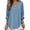 Blue, variant on Wang6 Women's Oversized Long Sleeve T Shirts Causal V Neck Button Summer Tunic Tops Loose Fit Solid Long Tees Shirts White XXXXXL