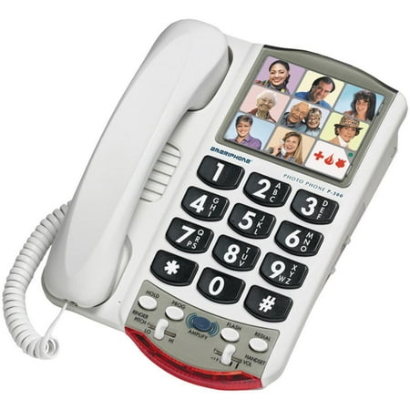 Clarity Amplified Corded Photo Phone, White