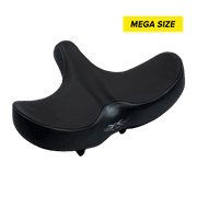 X Wing Mega Wide Bike Seat, Bicycle Saddle Padded Comfort Cushion, with Dual Shock Absorbing Spring Coils