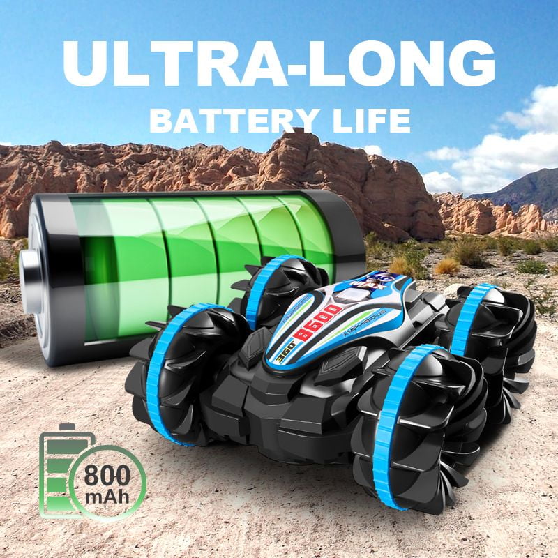 Remote control toy car, water and land amphibious toy car, can float on top. 360 °   flip, adapt to any road conditions, toy off-road car.