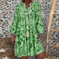 thumbnail image 2 of 2025 Robe Mini Imprimée Ample Été Robes Midi pour Femmes Été Women's Quarter Ladies Wrap Robe d'Été Manche Robe Trois Women's Robes de Soirée pour l'Automne, 2 of 6