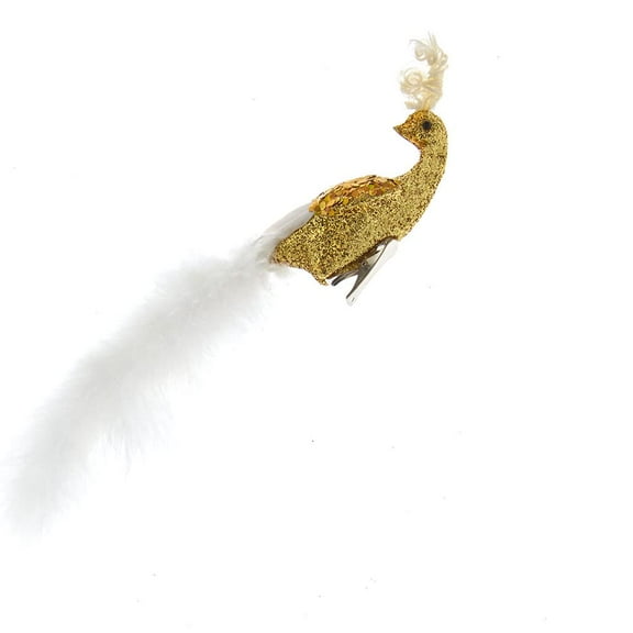 Gold and White Phoenix Clip-On Ornament