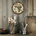 thumbnail image 7 of 1pc Vintage Wooden Africa Map Wall Art, Rustic Round Unfinished Metal Sign, Farmhouse Style Hanging Decor, Ideal for Wreath Centerpiece, Home & Outdoor Decoration, with Gift for Friends Round Shaped, 7 of 7