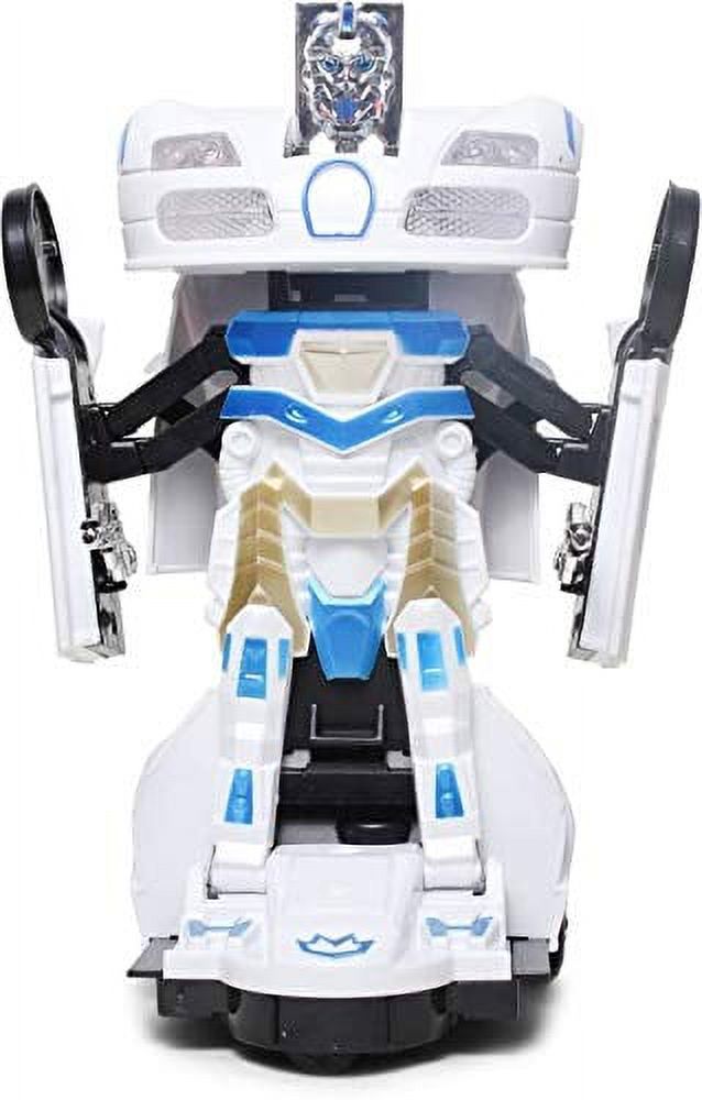 WonderPlay All About Action! Transformable Car With Light + & Sound - White