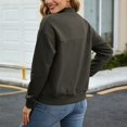 thumbnail image 4 of Unir Full Zip Casual Sweatshirt Jacket for Women, Ribbed Collar Cuffs, Relaxed Fit Athletic Outerwear with Pockets, 1 Piece, S-XXL, Plus Size Friendly, 4 of 6