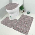 thumbnail image 2 of Gray Christmas Santa Pattern Bathroom Rugs Sets 3 Piece,Toilet Cover Set,Absorbent Non Slip Bathroom Mats Sets with U-Shaped Contour Rug Toilet Rug Set, 2 of 5