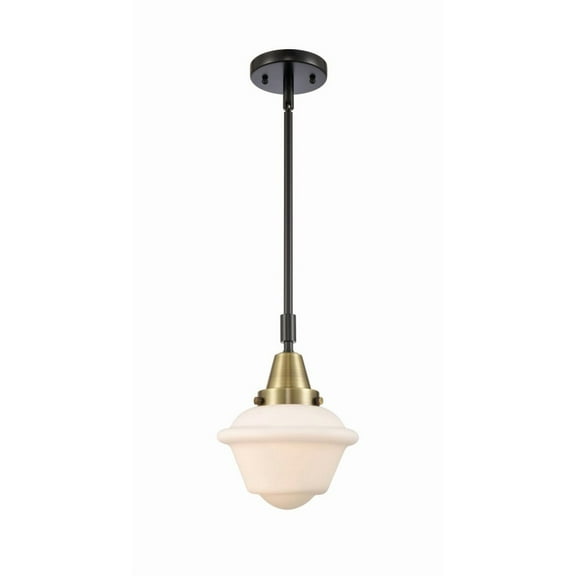 447-1S-BAB-G531-Innovations Lighting-Oxford - 1 Light Stem Hung Mini Pendant In Traditional Style-9.13 Inches Tall and 7.5 Inches Wide-Black Antique