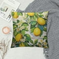 thumbnail image 2 of COMIO  Lemon Throw Pillow Cover Fruits and Leaves Floral Fabric for Couch Bed Sofa Car Waist Cushion Cover Pillow Case, 2 of 5