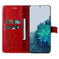 thumbnail image 3 of Allytech Galaxy S22+ Wallet Case,Galaxy S22 Plus 5G Case, Big Butterfly Embossed Kickstand Flip Cover Shockproof Drop Protection Wrist Strap Cards Holder Wallet Case for Samsung Galaxy S22+ - Red, 3 of 6