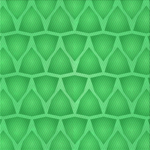 Ahgly Company Machine Washable Indoor Square Transitional Neon Green Area Rugs, 6' Square