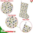 thumbnail image 5 of Christmas Stockings Multicolor Christmas Tree and Ornament Pattern Personalized 14.8 Inch, 5 of 5