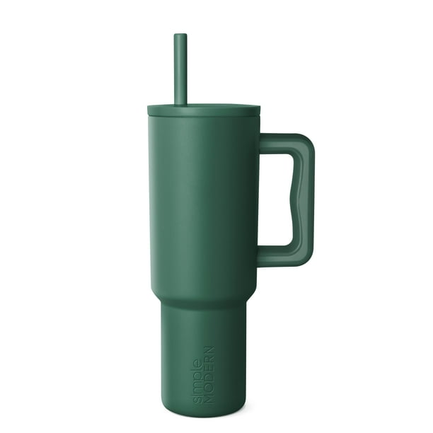 Vaso Simple Modern Trek Signature de 1,2 L con asa y pajita