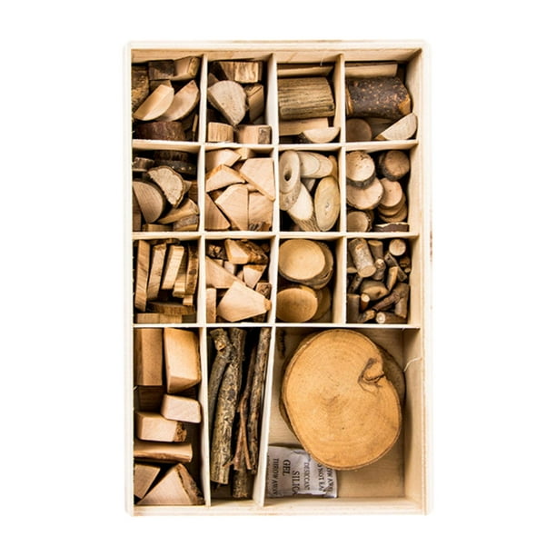 Natural Wood Slices Unfinished , Wooden Crafts Pieces Blocks Christmas