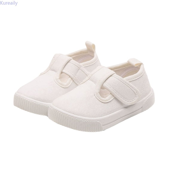 Kureaily Children's Canvas Shoes Korean Version Of Men's And Women's Shoes Casual Soft Soled Sports Shoes Baby Walking Shoes Indoor Small White Shoes 6