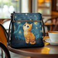 thumbnail image 3 of Tutolipy Cat Starry Night Crossbody Purse, Lightweight Ladies Single Shoulder Bag Durable Waterproof PU Leather Crossbody Purse for Daily Use Everyday, 3 of 7