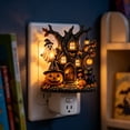 thumbnail image 4 of Halloween Tree House Plug In Night Light, Acrylic Ghost Pumpkin Wall Nightlight with Warm Glow, Spooky Decor for Bedroom Hallway Entryway Home, 4 of 6