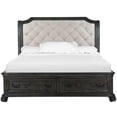 thumbnail image 3 of Magnussen Home Bellamy Peppercorn Queen Sleigh Storage Bed, 3 of 3