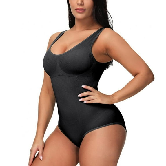 Women's Waist Training Leggings Slim Body Shaping Underwear TOPWONER Seamless Round Neck Jumpsuit Belly Top