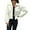White XL, variant on Fall Winter Women Jacket Turn-down Collar English Style Chest Pockets Windproof Outwear Single-breasted Solid Color Button Closure Commuting Daily Wear Overcoat