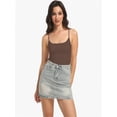 thumbnail image 3 of 3-pack Brown Women Sexy Square Neck Tank Top Summer Going Out Basic Cami Shirt, 3 of 6