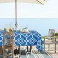 thumbnail image 2 of Moroccan Outdoor Tablecloth with Umbrella Hole and Zipper, 60 x 84 Inch Blue, Rectangle Waterproof Wrinkle Free Table Cloth Decorative Fabric Washable Table Cover for Patio, Party, Picnic, 2 of 5