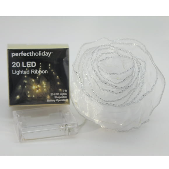 The Perfect Company LED Ribbon Light Battery Operated - White / White