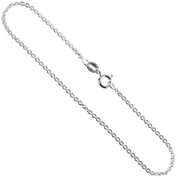 925 Sterling Silver Italian Fancy Cable Link Chain Bracelet 1.8mm