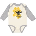 thumbnail image 3 of Inktastic Honeycomb Bee Happy Boys or Girls Long Sleeve Baby Bodysuit, 3 of 5