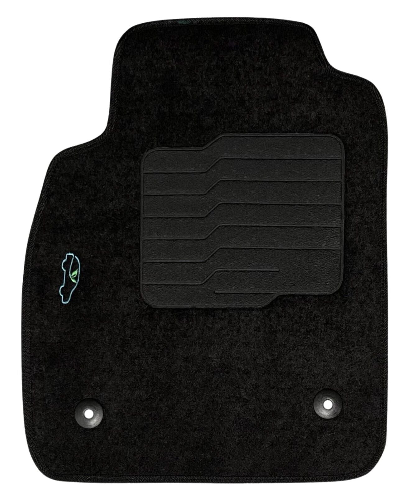 Carpet Floor Mats Custom Fit for 2011 to 2016 Chevrolet Cruze with Heel Pad and Safety Locks, Front and Rear, Black