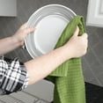 thumbnail image 4 of RITZ Royale Collection 100% Combed Terry Cotton, Oversized Kitchen Towel Set, 2-Pack, Solid, Cactus, 4 of 6
