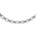 thumbnail image 1 of Sterling Silver Jbsp's Rhod-Plated Textured Fancy Link Necklace (18 X 5.5) Made In Italy qlf1226-18, 1 of 5