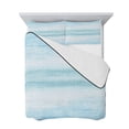thumbnail image 7 of Gradient Aqua Blue Queen Size Down Alternative Comforter,Lightweight Comforter Quilt Bedding Set with Pillow Shams Modern Rustic Minimalist Pastel Solid All Seasons Bed Comforter Duvet Insert 90"x96", 7 of 7