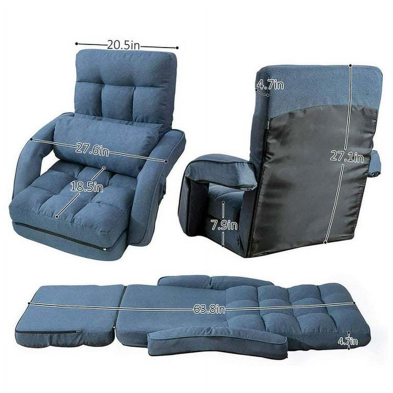 Indoor Chaise Lounge Sofa, 42-Position Adjustable Floor